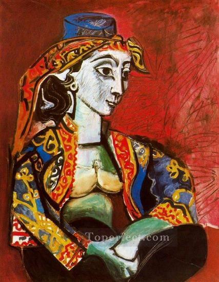 Jacqueline in Turkish costume 1955 Pablo Picasso Oil Paintings